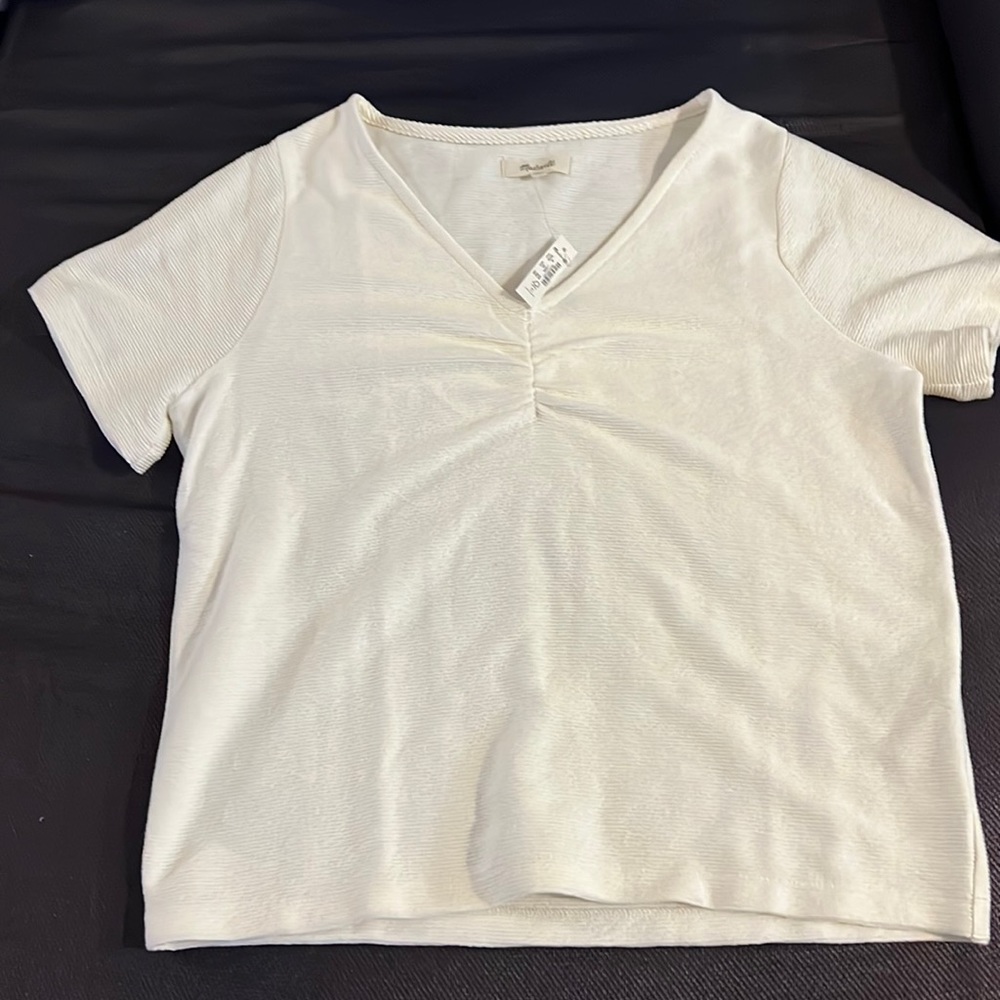 NWT Madewell cream top size M